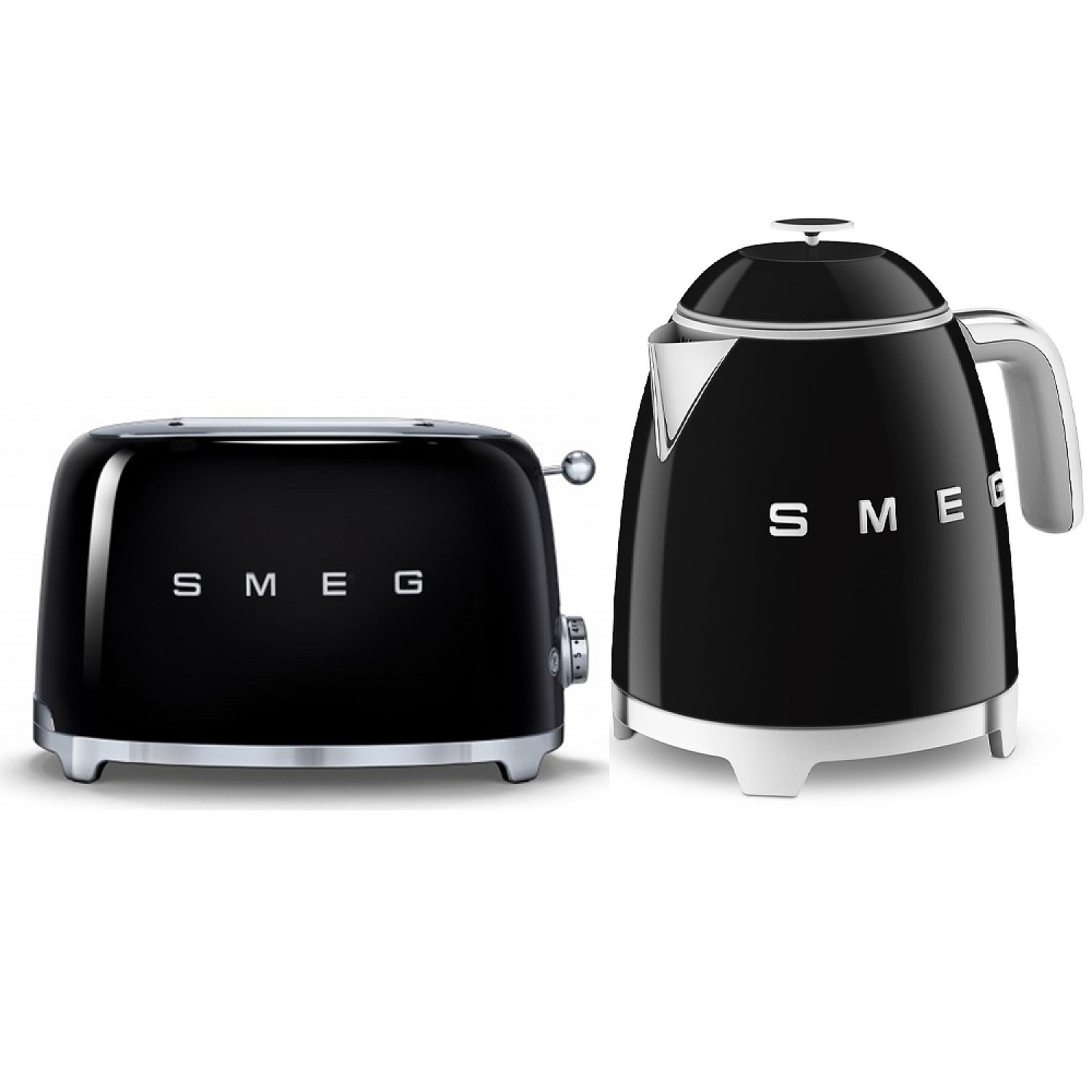 Smeg paket mini frukostpaketet - br&ouml;drost & vattenkokare - svart