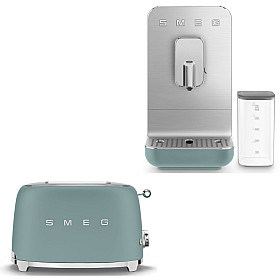  Smeg - Barista Premium Paketet - Emerald Green med 50's Style
