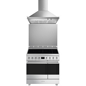 Smeg - CX92IM-KITC9X91-KD90HXE - induktionsspis med dubbelugn & fläkt Smeg - CX92IM-KITC9X91-KD90HXE - induktionsspis med dubbelugn & fläkt
