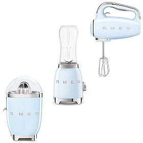 Smeg - Vispa & Mixa - Pastellblå med 50's Style