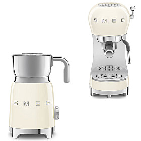  Smeg - Espresso & Mjölk - Creme med 50's Style