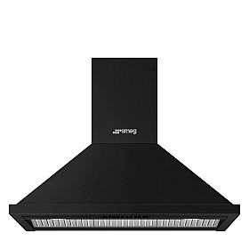 Vägghängd fläkt Smeg - KPF94MB - Mattsvart, Bredd 90 cm