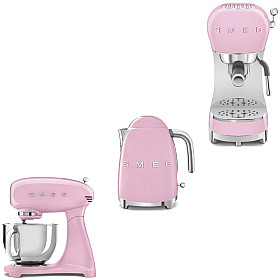 Paket Smeg - SMF05PKEU-KLF03PKEU-ECF02PKEU - Rosa