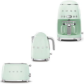  Smeg - Frukostpaket 3 delar - Pastellgrön med 50's Style