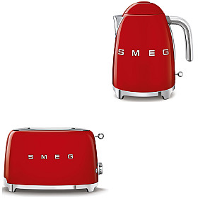  Smeg - Frukostset - Röd med 50's Style
