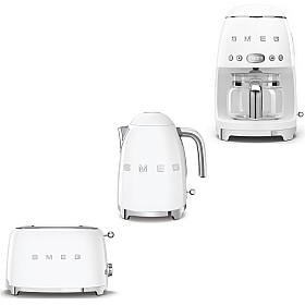  Smeg - Frukostpaket 3 delar - Vit med 50's Style
