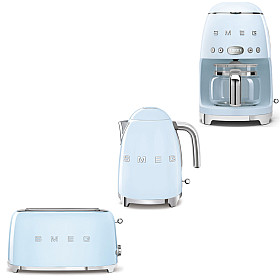 Smeg - Breakfast Trio - Pastellblå med 50's Style