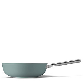 Wok Smeg - Keramisk Wokpanna 30 cm Non-Stick, Emerald Green