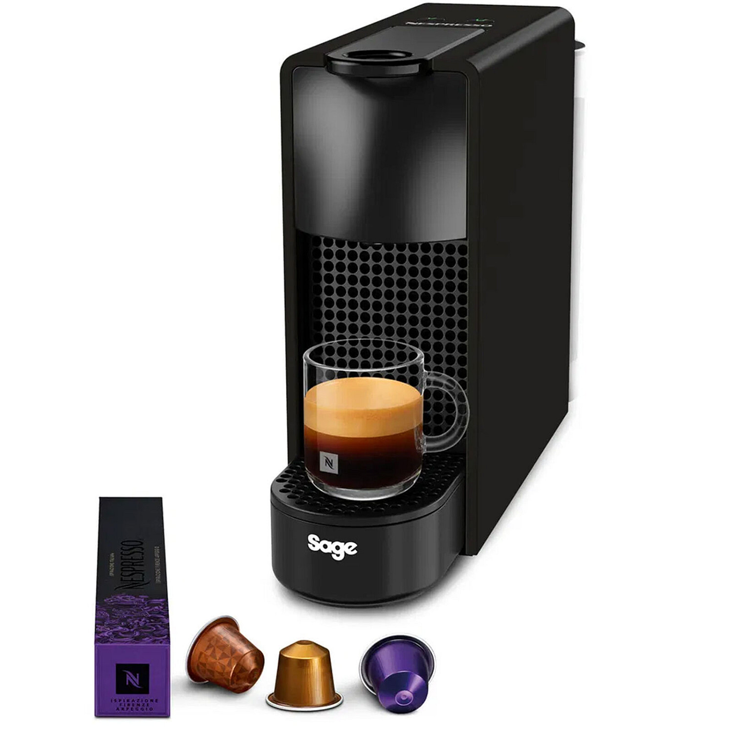 Sage kapselmaskin nespresso essenza mini kapselmaskin, svart