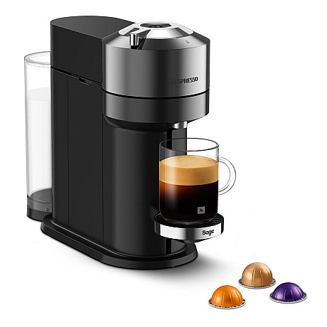 Sage - Nespresso Vertuo Next Deluxe Kapselmaskin, Chrome