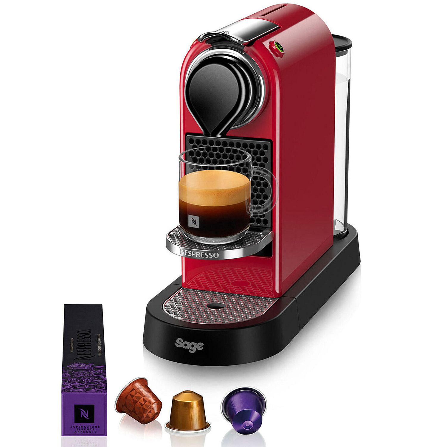 Sage kapselmaskin nespresso citiz kapselmaskin, röd