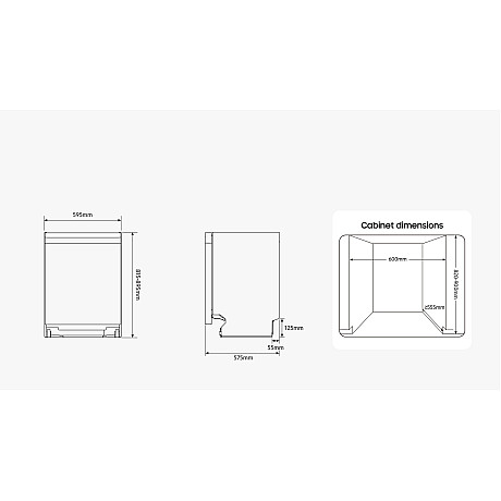 Samsung - DW80H73YBUFU1, Svart