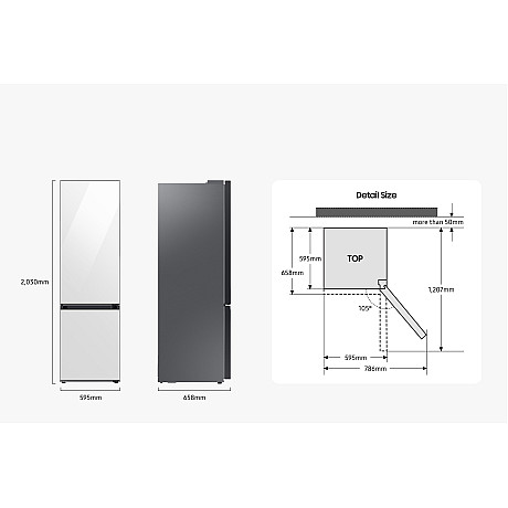 Samsung - RB38C7B6CS9/EF Bespoke Serie 8, Rostfri