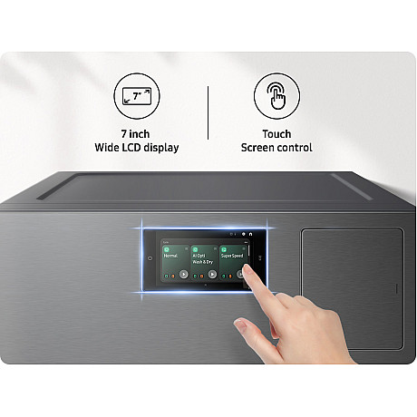 Samsung - WD18DB8995BZT2, Extra rymlig, 18/11 kg, Autodosering, Snabbtvätt