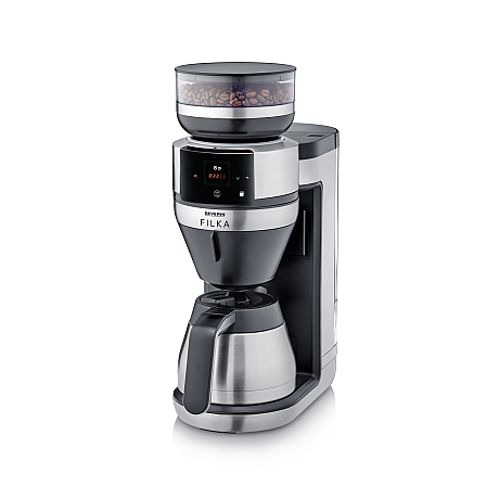 Severin - Svart, helautomatisk filterkaffebryggare FILKA med termoskanna