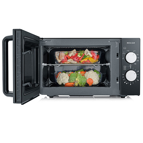 Severin - MW7762 - Svart, 20L - Grill & 9 effektlägen