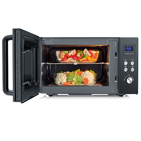 Severin - MW7763 - Svart, 25L - Enkel rengöring & roterande glastallrik