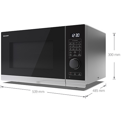 Sharp - YC-PC284AE-S - Rostfri, 28L - Grillfunktion & 14 auto-program