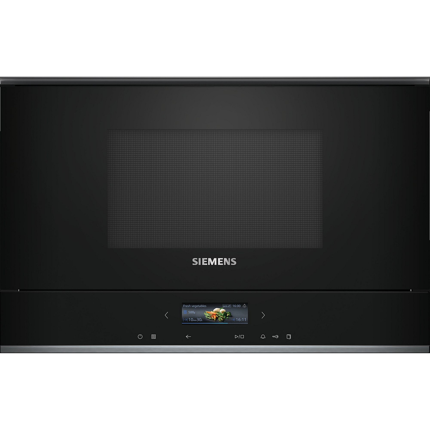 Siemens inbyggnadsmikrov&aring;gsugn bf722l1b1 iq700, svart, 900w, touch