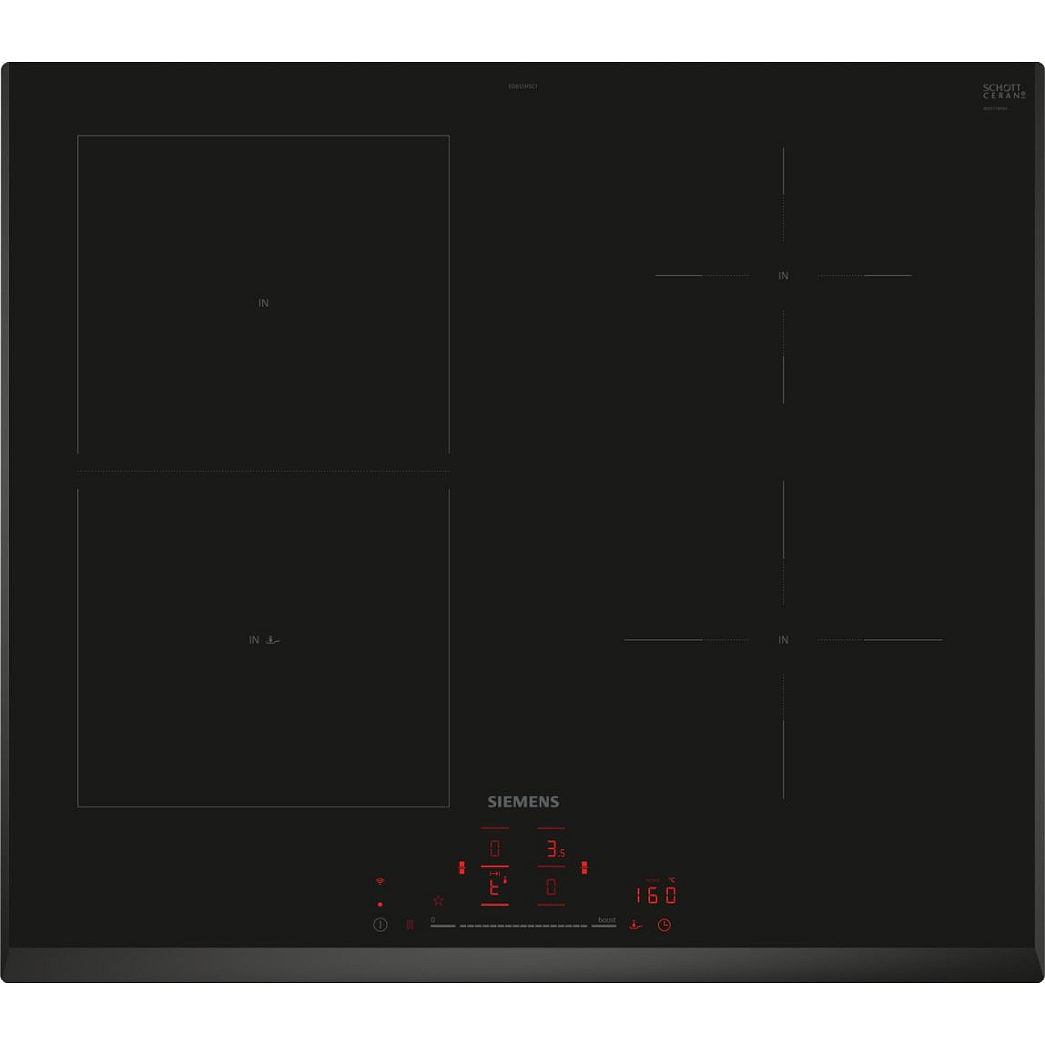 Siemens induktionshäll ed651hsc1e, iq500 - frying sensor pro