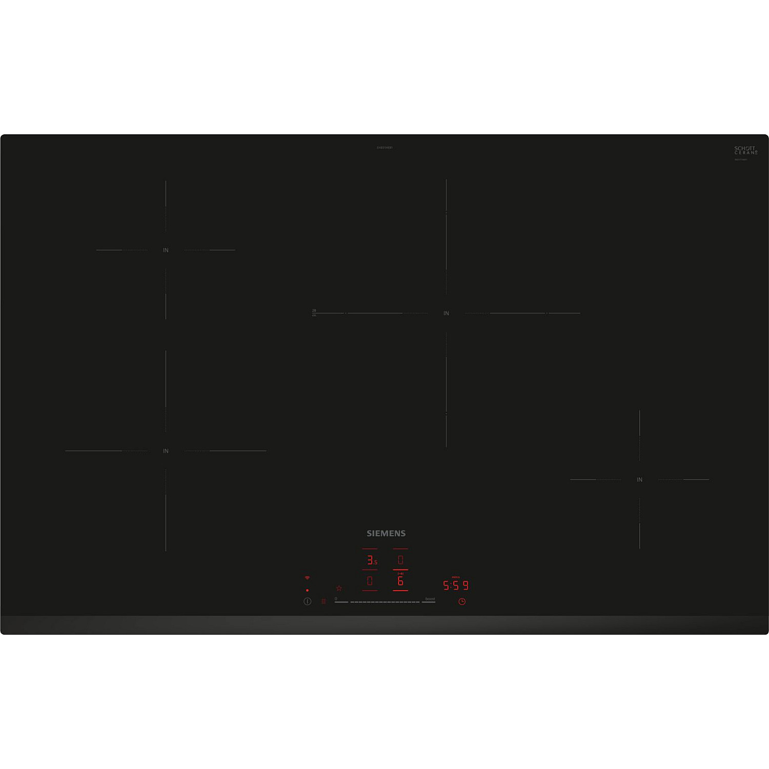 Siemens induktionshäll eh831heb1e induktionshäll 80 cm svart home connect