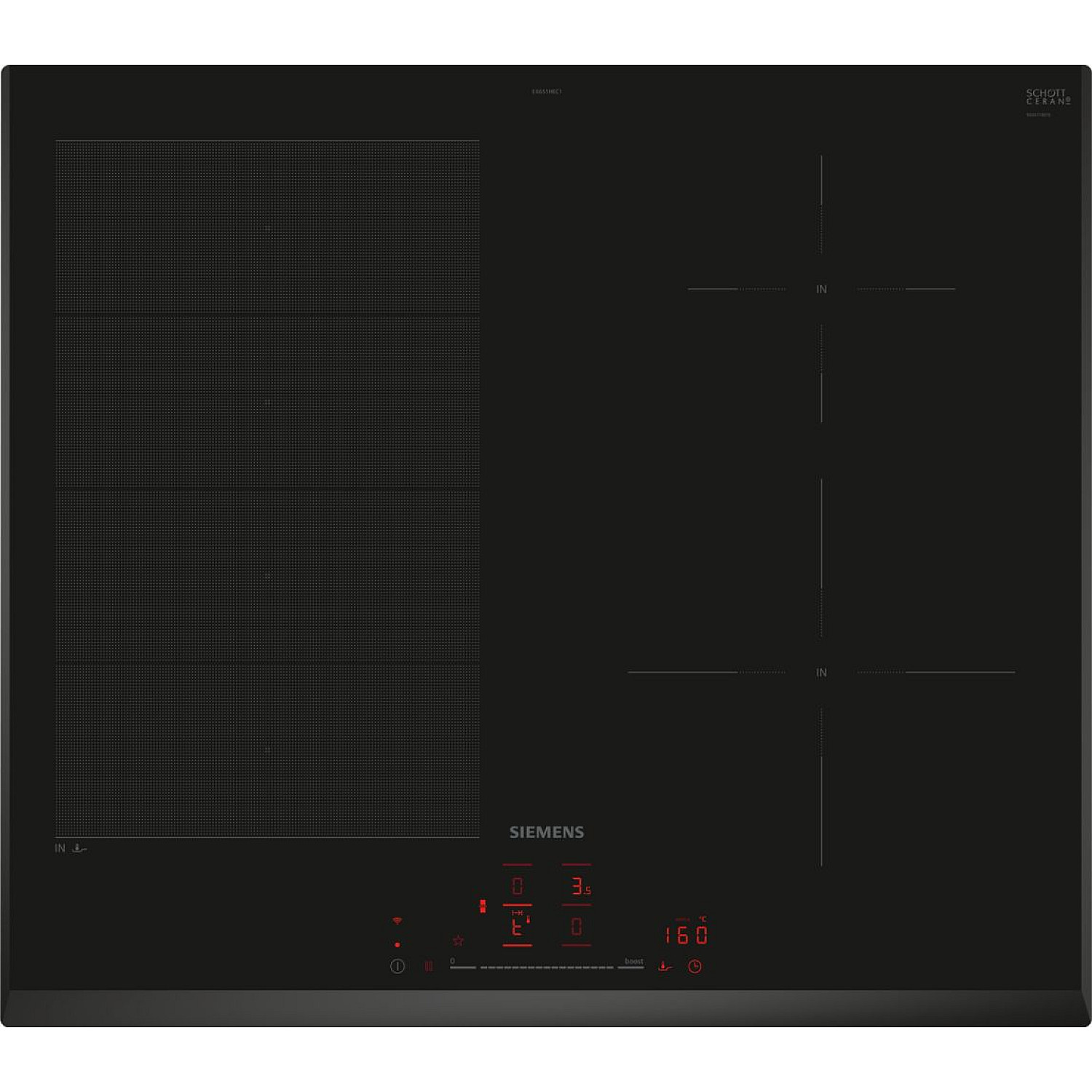 Siemens induktionshäll ex651hec1e induktionshäll flexinduction home connect