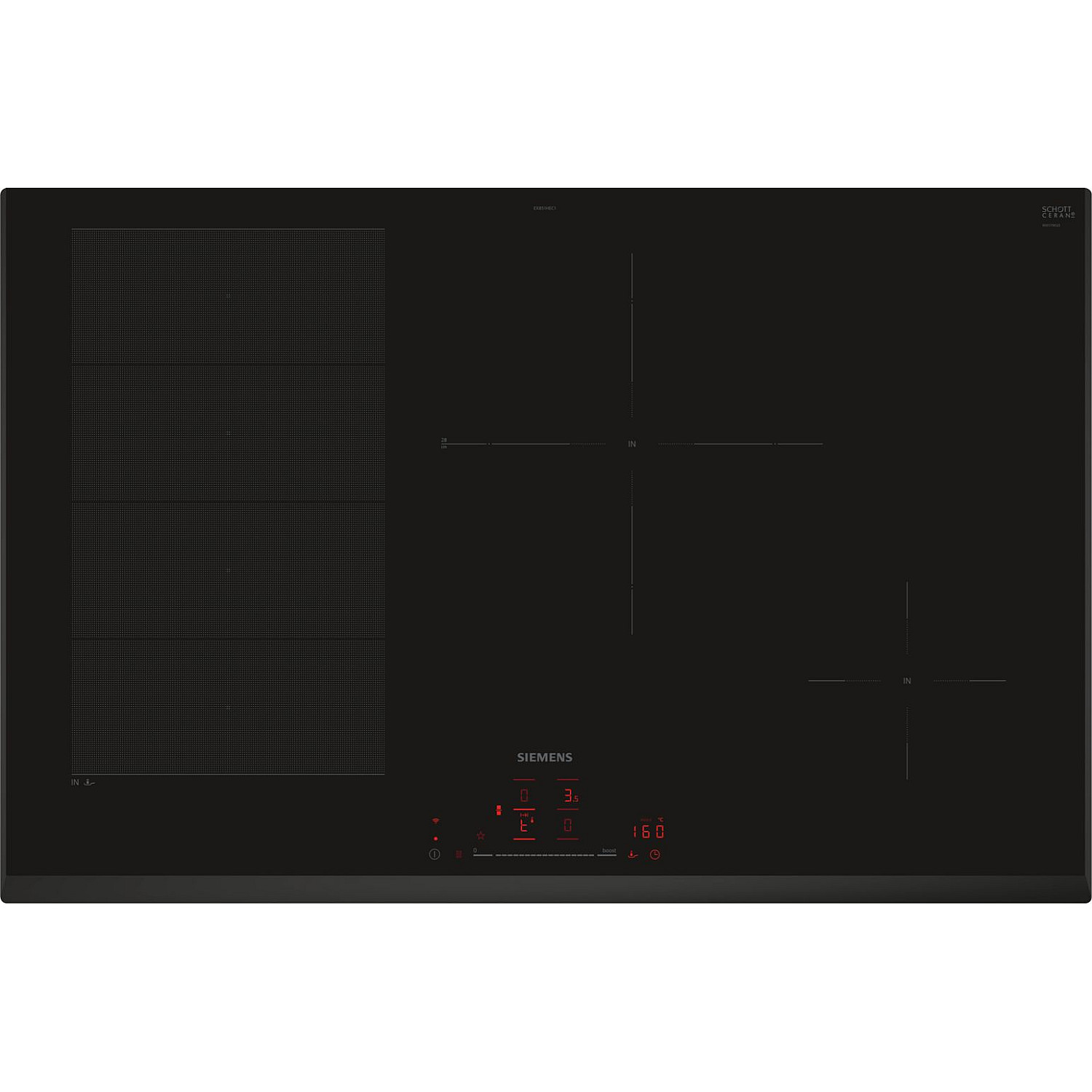 Siemens induktionshäll ex851hec1e induktionshäll flexinduction home connect