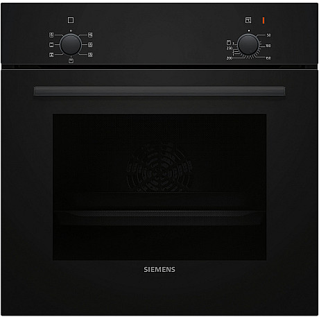 Siemens - HB010FBA1 + BF520LMA1 - Svart, ugn varmluft, mikro mekanisk