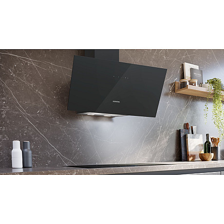 Siemens - LC87KCN61 - iQ500, Svart glas, Bredd 80 cm