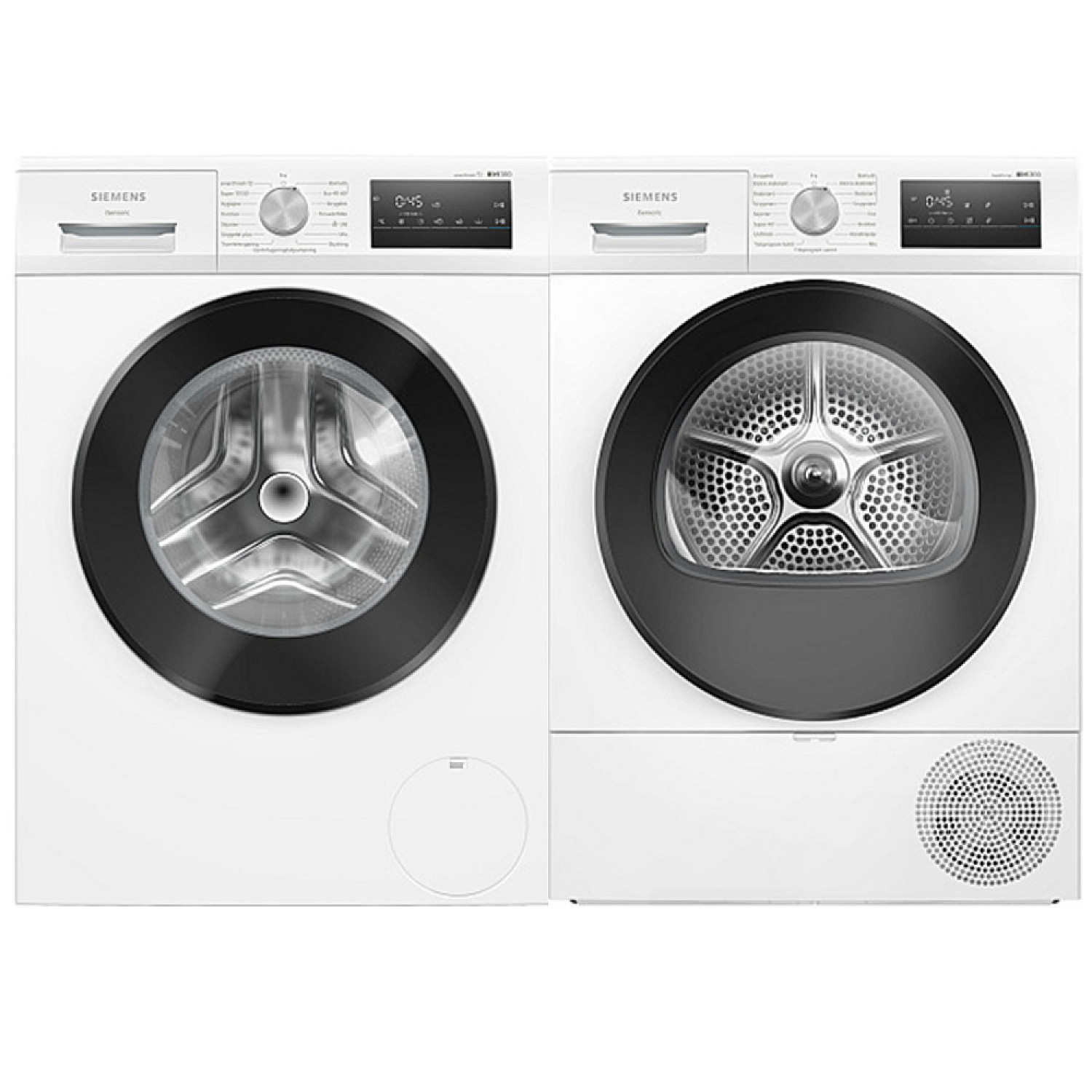 Siemens paket tv&auml;ttmaskin och torktumlare wm14n29pdn-wt45hv0edn