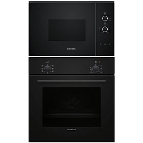 Siemens - HB010FBA1 + BF520LMA1 - Svart, ugn varmluft, mikro mekanisk Siemens - HB010FBA1 + BF520LMA1 - Svart, ugn varmluft, mikro mekanisk
