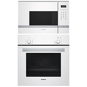 Siemens - HB010FBV1S + BF525LMW0 - Vit, ugn varmluft, mikro snabb 900 W Siemens - HB010FBV1S + BF525LMW0 - Vit, ugn varmluft, mikro snabb 900 W