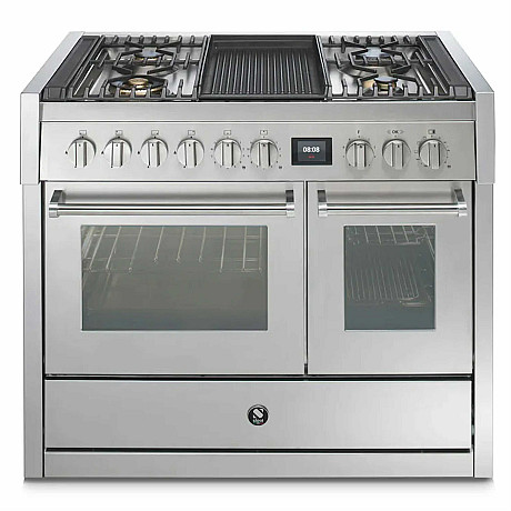 Steel -  Gasolspis Genesi Combi-Steam 100cm Rostfri med Två Ugnar