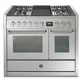 Steel -  Gasolspis Genesi Combi-Steam 100cm Rostfri med Två Ugnar