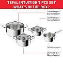 TEFAL - B864S734  Intuition Grytset 7 pcs set Stainless steel