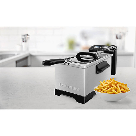 Taurus - Pro 3 Plus Fritös 3L 2100W, Borstad stål