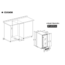 Temptech - CLX30DB - Svart, Två zoner 16 flaskor