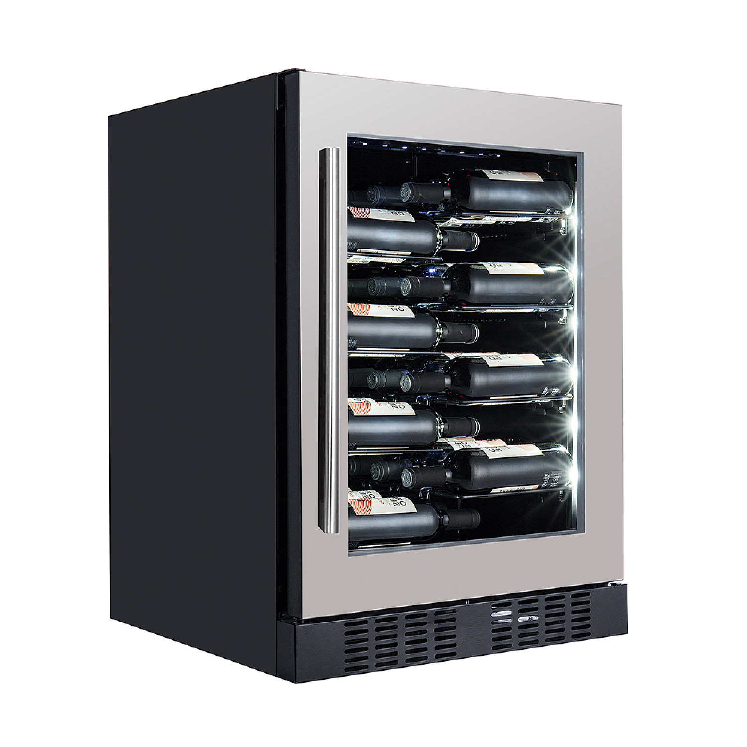 Temptech vinkyl inbyggnad cprox60sx-24 - rostfri, label-view hyllor