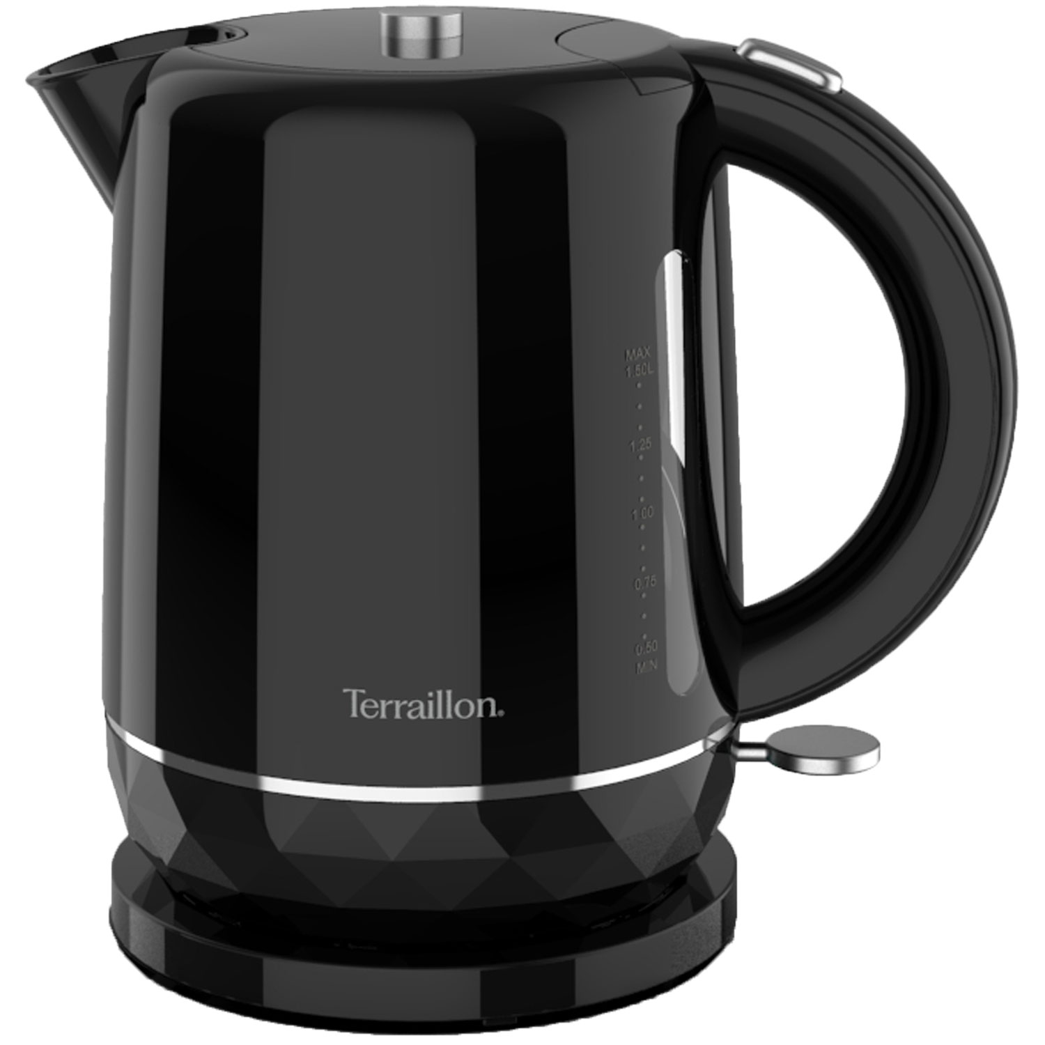 Terraillon vattenkokare ter15386 - svart, diamantdesign