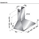 Thermex - Camino Eco II vägg 50 cm rostfri