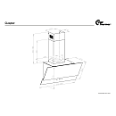 Thermex - Glasgow 60 cm - Svart, Vertikal fläkt med 543 m³/h och glas-touch Thermex - Glasgow 60 cm - Svart, Vertikal fläkt med 543 m³/h och glas-touch