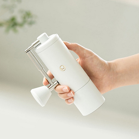 Timemore - C5S Pro Kaffekvarn, Vit med fällbart handtag