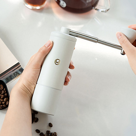Timemore - C5S Pro Kaffekvarn, Vit med fällbart handtag