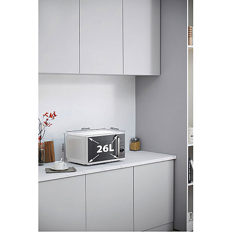 Toshiba - MW3-AC26SF(WH) - Vit, 26L - Jämn värmefördelning & enkel rengöring