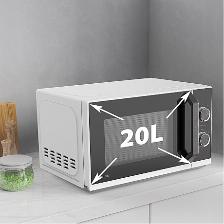 Toshiba - MW3-MM20PF(WH) - Vit, 20L - LED belysning & roterande tallrik