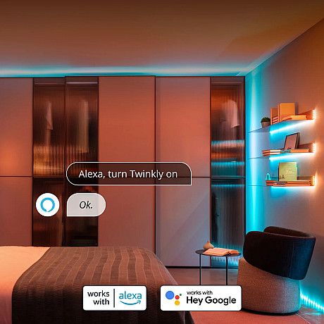 Twinkly - Line 1,5 m LED-ljusremsa, 16 miljoner färger, Wi-Fi/Bluetooth