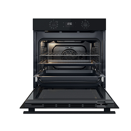 Whirlpool - inbyggnadsugn: färg svart, självrengörande - OMR58HU1B