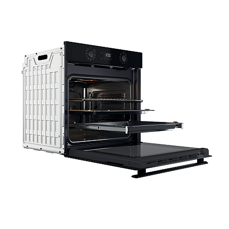 Whirlpool - inbyggnadsugn: färg svart, självrengörande - OMR58HU1B