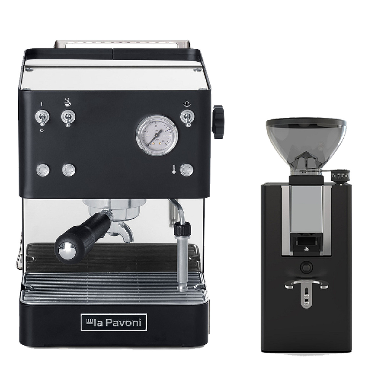 La pavoni espressomaskin casabar svart + kvarn