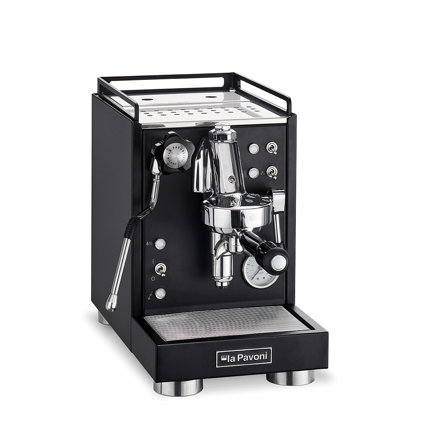 La pavoni espressomaskin semiprofessionell kaffemaskin svart